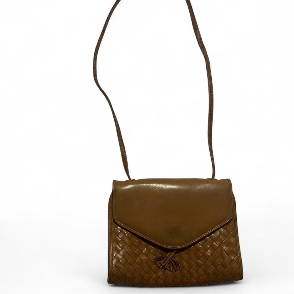 Bottega Veneta Intrecciato Tan Leather Crossbody Bag